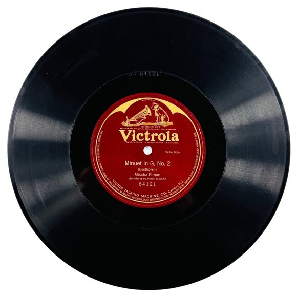 Mischa Elman Minuet In G No. 2 10 Inch Shellac 78 RPM Victrola 64121 Single-side - Picture 1 of 3
